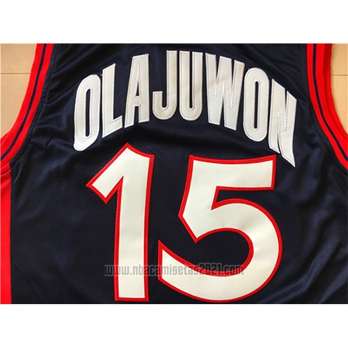 Camiseta USA 1996 Hakeem Olajuwon #15 Negro
